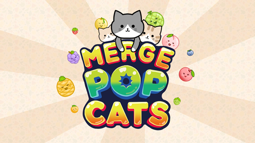 Merge Pop Cats - Cute puzzle game where you merge cats and fruits